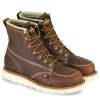 Footwear Thorogood Non-Slip Boots | Thorogood Mens American Heritage 6" Moc Toe Wedge Work Boot Brown