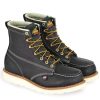 Footwear Thorogood Non-Slip Boots | Thorogood Mens American Heritage 6" Moc Toe Wedge Work Boot Black