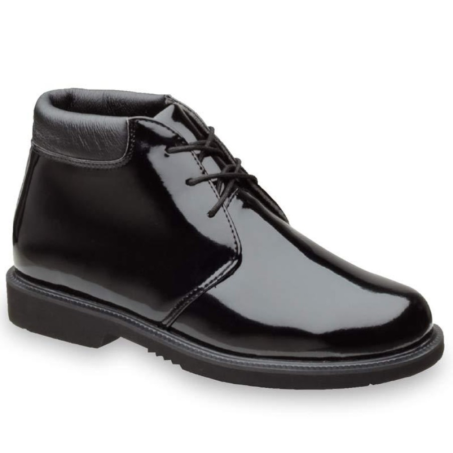 Footwear Thorogood Non-Slip Shoes | Thorogood Mens Uniform Classics Poromeric Dress Chukka Boot Black