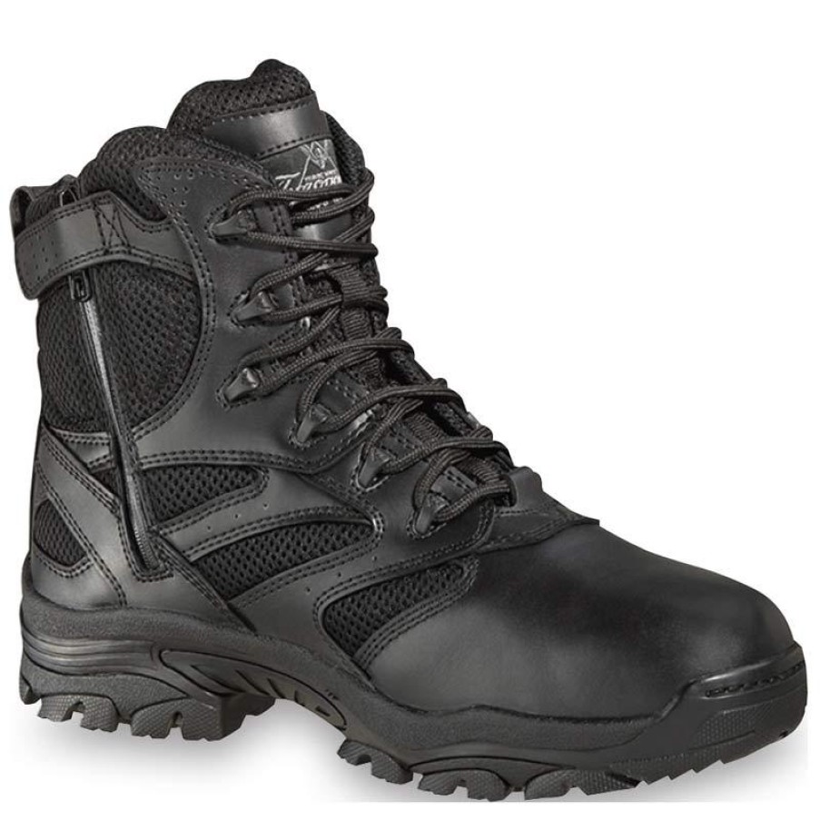 Footwear Thorogood Tactical | Thorogood Mens Deuce Series 6" Waterproof Side Zip Tactical Boot Black