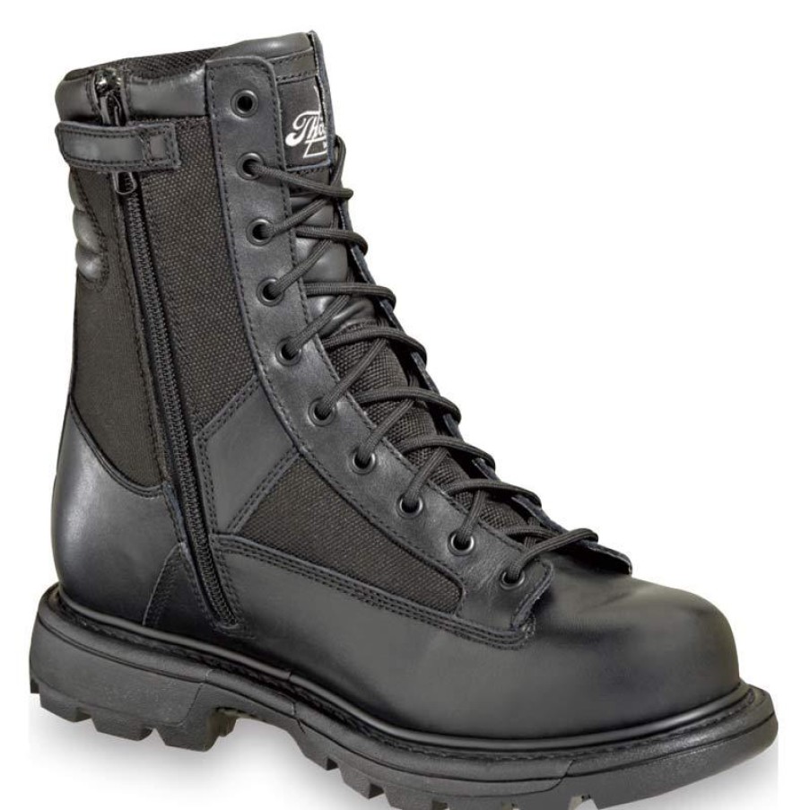 Footwear Thorogood Tactical | Thorogood Men'S Gen-Flex2 Series 8" Waterproof Side Zip Tactical Trooper Boot Black