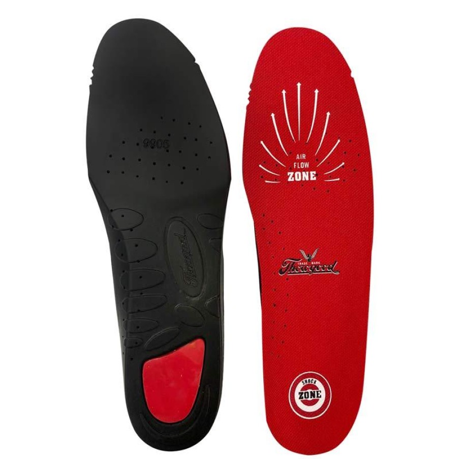 Accessories Thorogood Shoe Care & Accessories | Thorogood The Deuce Shock Zone Footbed Insole Red