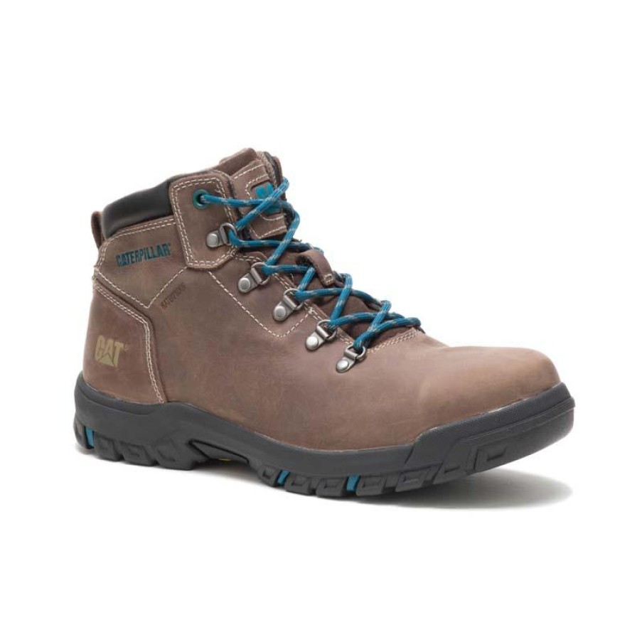 Footwear CAT Footwear Steel Toe | Caterpillar Women'S Mae Waterproof Steel Toe Hiking Work Boot Bay Leaf