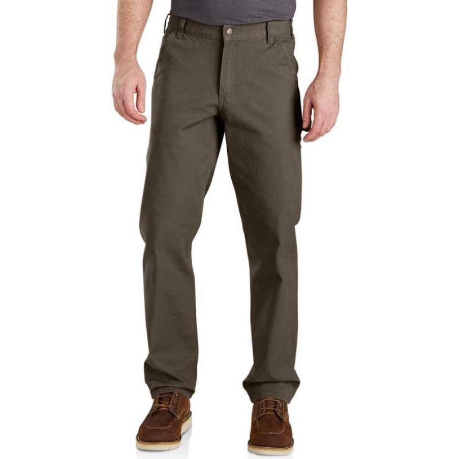 Workwear Carhartt Jeans | Carhartt Men'S Rugged Flex Relaxed Fit Duck Dungaree