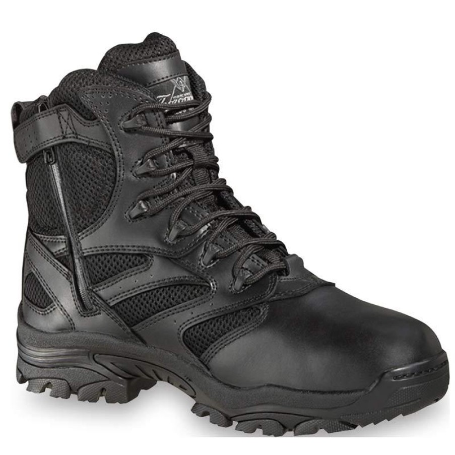 Footwear Thorogood Non-Steel Safety Toe | Thorogood Men'S The Deuce Series 6" Composite Toe Waterproof Side Zip Tactical Boot- Extra Wide Sizes Black