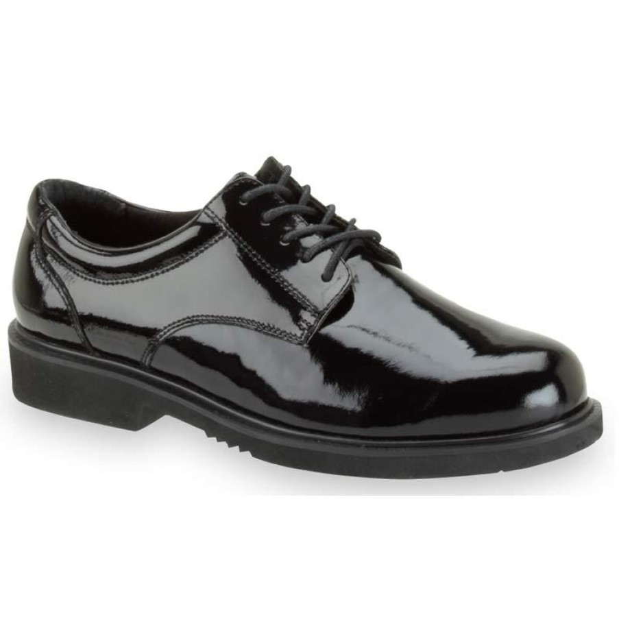 Footwear Thorogood Non-Slip Shoes | Thorogood Mens Uniform Classics Poromeric Dress Oxford- Extra Wide Sizes Black