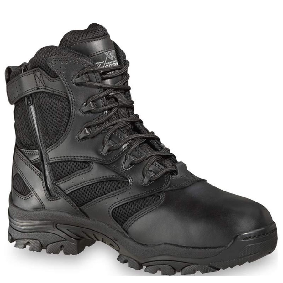 Footwear Thorogood Tactical | Thorogood Mens Deuce Series 6" Waterproof Side Zip Tactical Boot Extra Wide Sizes Black