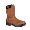 Footwear Georgia Boot Non-Steel Safety Toe | Georgia Boot Men'S 10" Flxpoint Waterproof Composite Toe Wellington Boot Medium Brown