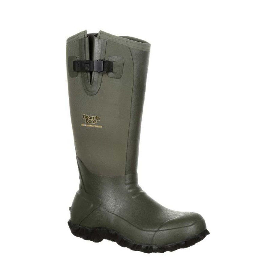 Footwear Georgia Boot Rubber Boots | Georgia Boot Men'S 16" Waterproof Pull-On Rubber Boot Green