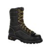 Footwear Georgia Boot Logger | Georgia Boot Men'S 9" Amp Lt Waterproof Low Heel Logger Boot Black