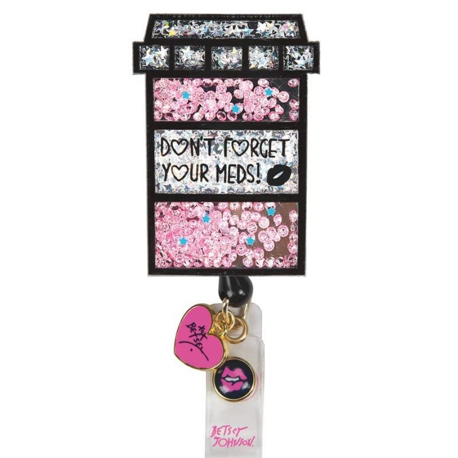 Accessories Betsey Johnson Id Tags & Organizers | Betsey Johnson Women'S Novelty Retractable Badge Reel