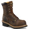 Footwear Carolina Non-Steel Safety Toe | Carolina Men'S 8" Poplar Composite Toe Logger Boot Dark Brown