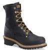 Footwear Carolina Logger | Carolina Men'S 8" Elm Soft Toe Logger Boot Black