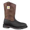 Footwear Carhartt Wellington | Carhartt Men'S 11" Waterproof Square Steel Toe Wellington Boot Brown/Black