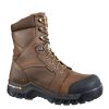 Footwear Carhartt Non-Steel Safety Toe | Carhartt Rugged Flex Men'S 8" Waterproof Insulated Composite Toe Csa Work Boot Dark Brown