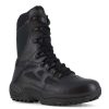 Footwear Reebok Tactical | Reebok Duty Men'S 8" Rapid Response Rb Side Zip Tactical Boot Black