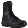 Footwear Reebok Tactical | Reebok Duty Men'S 8" Rapid Response Rb Waterproof Side Zip Tactical Boot Black