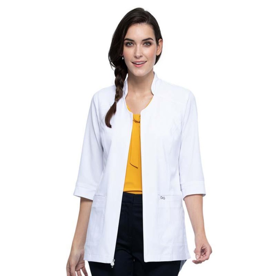 Healthcare Infinity Lab Coats & Jackets | Infinity By Cherokee Women'S Zip Front Tunic Jacket