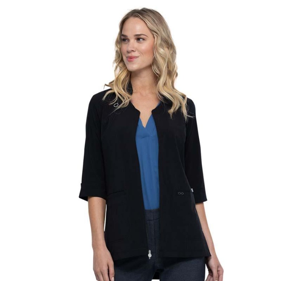 Healthcare Infinity Lab Coats & Jackets | Infinity By Cherokee Women'S Zip Front Tunic Jacket