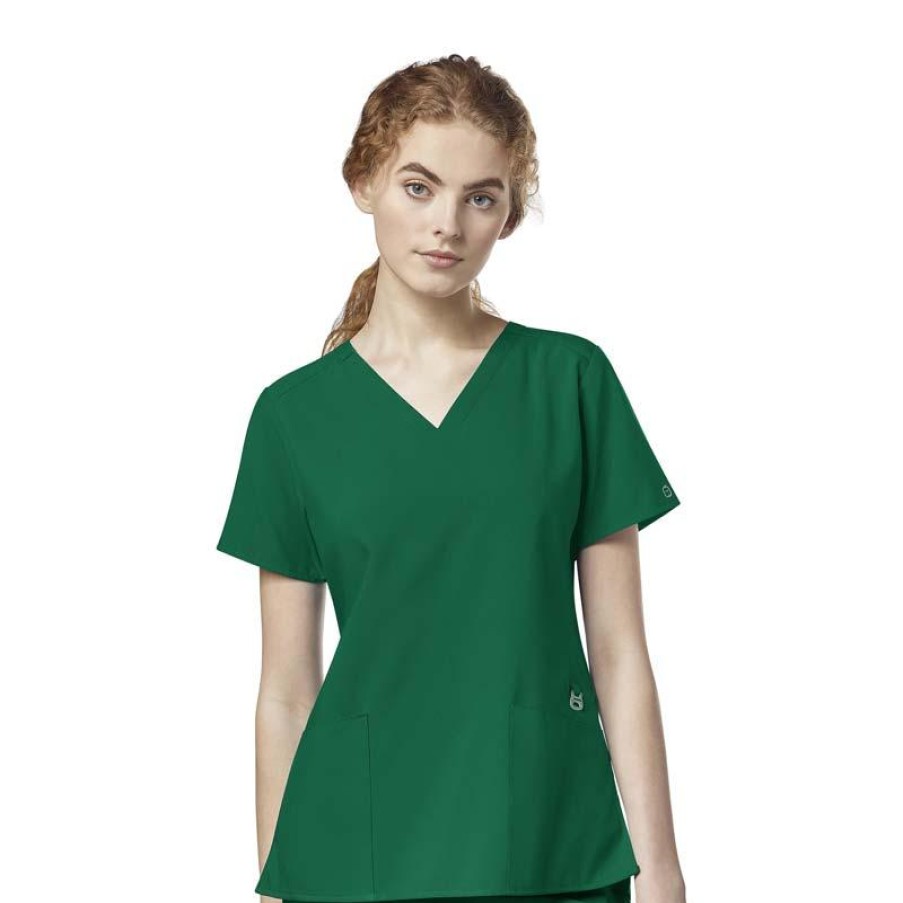 Healthcare Wonderwink W123 Scrub Tops | Wonderwink W123 Women'S Flex-Back Stylized V-Neck Scrub Top