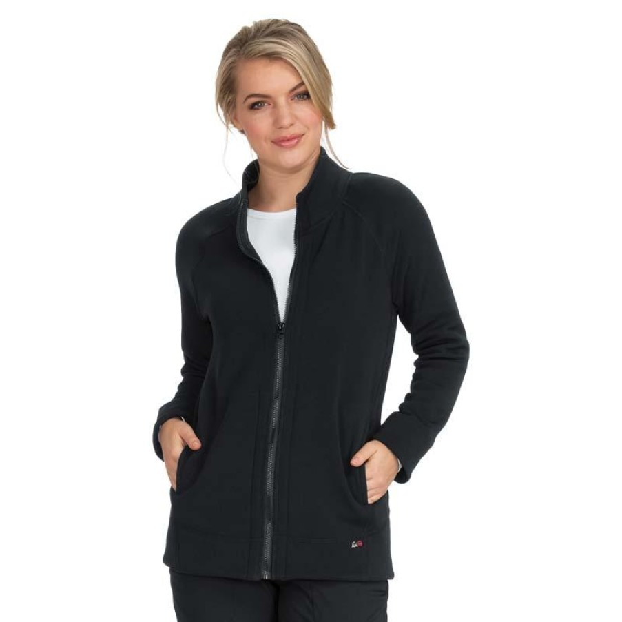 Healthcare KOI Lite Lab Coats & Jackets | Koi Lite Women'S Wellness Zip Front Scrub Jacket