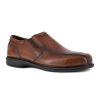 Footwear Florsheim Slip-Ons | Florsheim Work Men'S Esd Steel Toe Dress Slip-On Brown