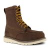 Footwear Iron Age Steel Toe | Iron Age Men'S 8" Reinforcer Steel Toe Wedge Work Boot Brown