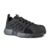 Footwear Reebok Non-Slip Shoes | Reebok Works Men'S Fusion Flexweave Composite Toe Athletic Work Shoe Black/Grey