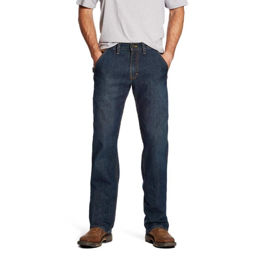 Workwear Ariat Jeans | Ariat Men'S Rebar M4 Durastretch Workhorse Boot Cut Jean Phantom