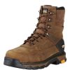 Footwear Ariat Non-Steel Safety Toe | Men'S Intrepid 8" Waterproof Composite Toe Work Boot Rye Brown