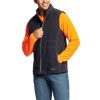 Outerwear Ariat Vests | Ariat Men'S Rebar Stretch Canvas Softshell Vest Black