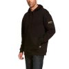 Outerwear Ariat Hoodies | Ariat Men'S Rebar Workman Hoodie Black