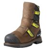 Footwear Ariat Non-Slip Boots | Men'S Catalyst Vx 8" Waterproof Metguard Composite Toe Work Boot Oily Distressed Brown