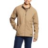 Outerwear Ariat Jackets | Ariat Men'S Rebar Stretch Canvas Softshell Jacket Field Khaki