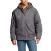 Outerwear Ariat Jackets | Ariat Men'S Rebar Duracanvas Jacket Rebar Grey