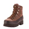 Footwear Ariat Non-Steel Safety Toe | Men'S Linesman Ridge 6" Gore-Tex Composite Toe Work Boot Bitter Brown