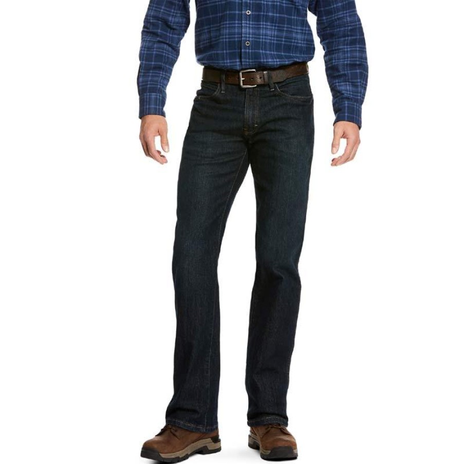 Workwear Ariat Jeans | Ariat Men'S Rebar M4 Durastretch Basic Straight Leg Jean Blackstone