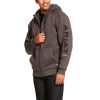 Outerwear Ariat Hoodies | Ariat Men'S Rebar All-Weather Full Zip Hoodie Rebar Grey