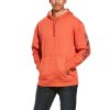 Outerwear Ariat Hoodies | Ariat Men'S Rebar All-Weather Graphic Hoodie Volcanic Heather