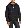 Outerwear Ariat Jackets | Ariat Men'S Rebar Washed Duracanvas Insulated Jacket Black