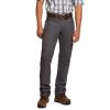 Workwear Ariat Jeans | Ariat Men'S Rebar M4 Made Tough Durastretch Canvas Work Pant Rebar Grey