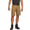 Workwear Ariat Shorts | Ariat Men'S 10" Rebar Made Tough Durastretch Short Field Khaki