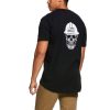 Workwear Ariat T-Shirts | Ariat Men'S Rebar Cotton Strong Roughneck T-Shirt Black