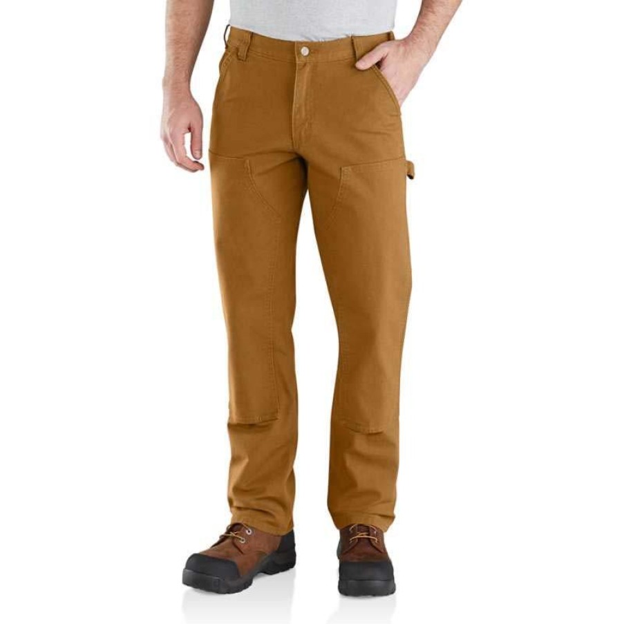 Workwear Carhartt Jeans | Carhartt Men'S Rugged Flex Relaxed Fit Double Front Duck Pant