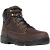 Footwear Danner Non-Slip Boots | Danner Men'S 6" Caliper Waterproof Aluminum Toe Work Boot Brown