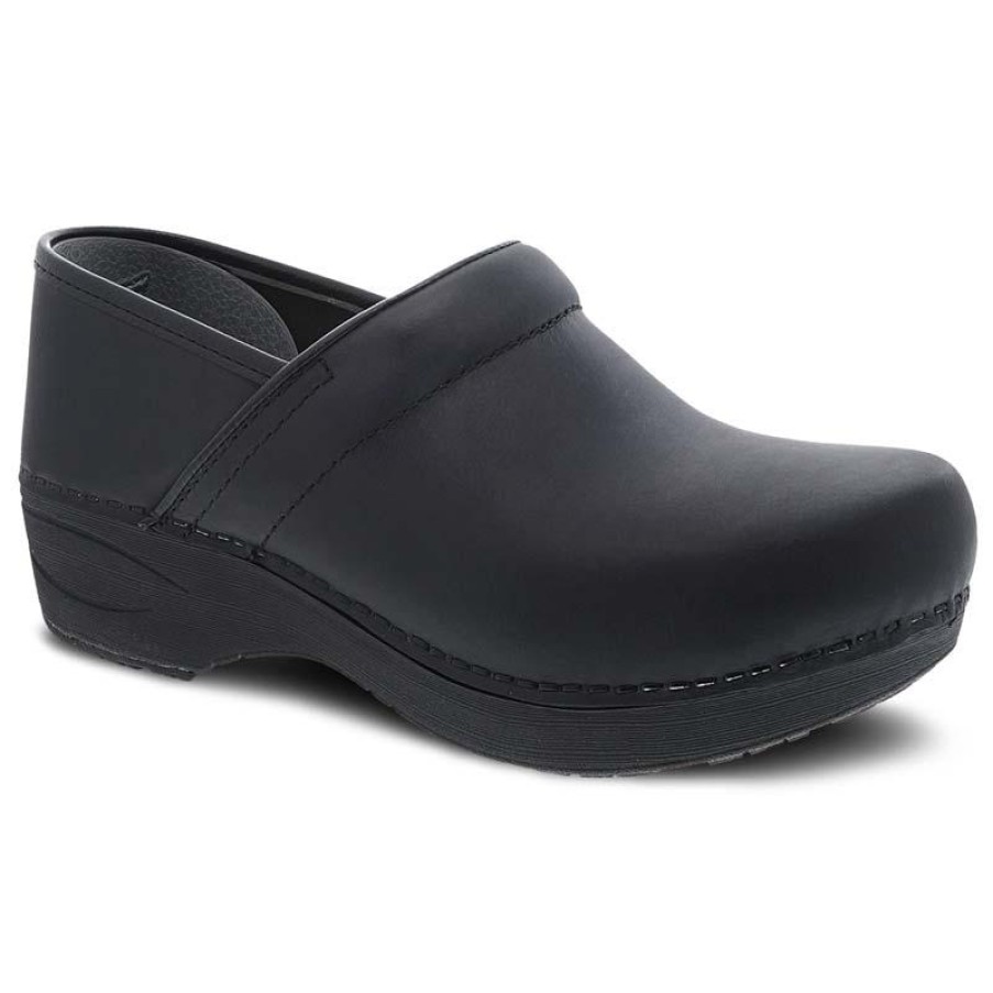 Footwear Dansko Non-Slip Healthcare | Dansko Women'S Xp 2.0 Wide Waterpoof Pull Up Leather Clog Black