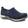 Footwear Dansko Non-Slip Healthcare | Dansko Women'S Patti Milled Nubuck Leather Slip On Navy