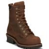 Footwear Chippewa Non-Slip Boots | Chippewa Men'S 8" Valdor Waterproof Composite Toe Logger Tan