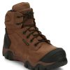 Footwear Chippewa Non-Slip Boots | Chippewa Men'S 6" Cross Terrain Waterproof Nano Composite Toe Work Boot Bourbon Brown