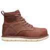 Footwear KEEN Utility Work Boots | Keen Ultility Women'S 6" San Jose Aluminum Toe Wedge Work Boot Gingerbread/Gum